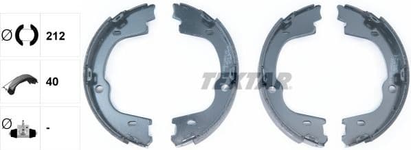 Brake Shoe Set, parking brake 91076000