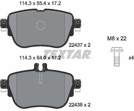 Brake Pad Set, disc brake Q+ 2243701
