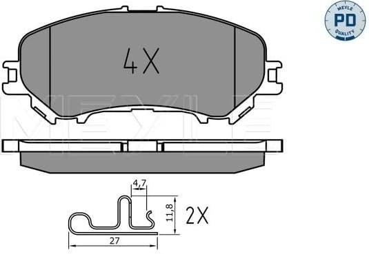 Brake Pad Set, disc brake MEYLE-PD: Advanced performance and design. 025 220 6518/PD