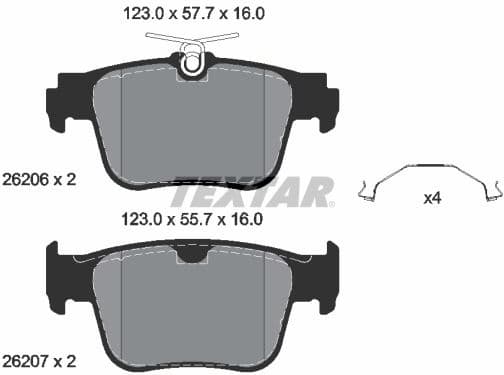 Brake Pad Set, disc brake 2620601