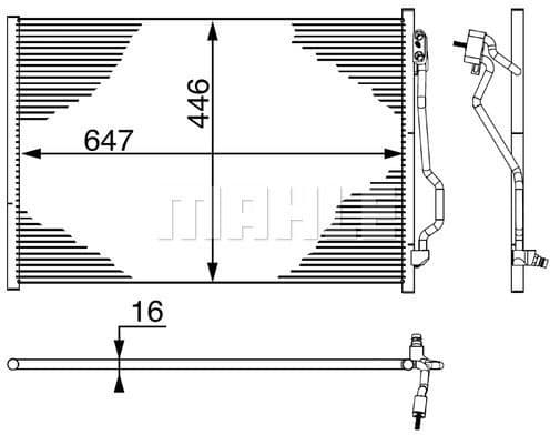 Condenser, air conditioning BEHR AC 6 000S