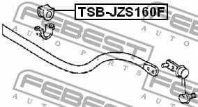 Mounting, stabiliser bar TSB-JZS160F - image 2