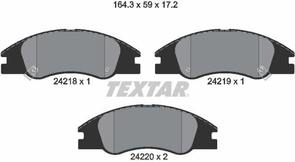 Brake Pad Set, disc brake 2421801
