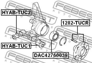 Mounting, control/trailing arm HYAB-TUC1 - image 2