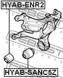 Mounting, control/trailing arm HYAB-ENR2 - image 2