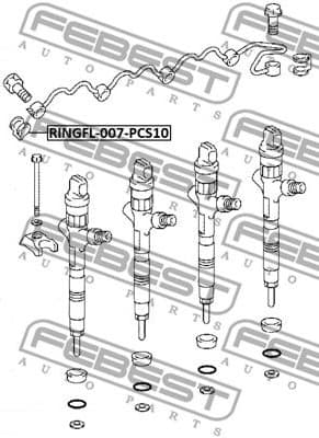 Seal Ring, injector RINGFL-007-PCS10 - image 2