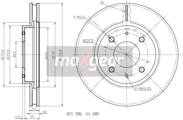 Brake Disc 19-1269 - image 2