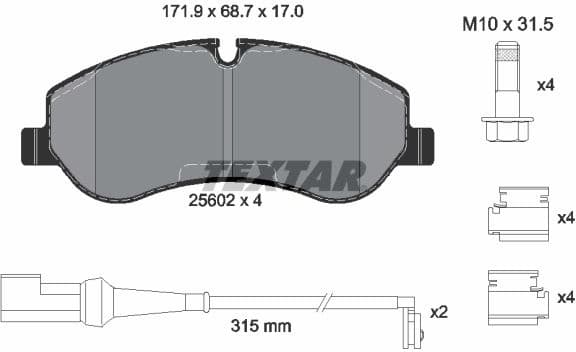Brake Pad Set, disc brake Q+ 2560201