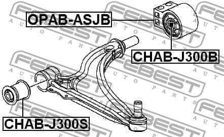 Mounting, control/trailing arm CHAB-J300B - image 2
