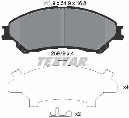 Brake Pad Set, disc brake 2597901