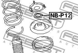 Rolling Bearing, suspension strut support mount NB-P12 - image 2