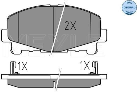 Brake Pad Set, disc brake MEYLE-ORIGINAL: True to OE. 025 247 6616