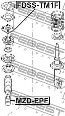 Suspension Strut Support Mount FDSS-TM1F - image 2