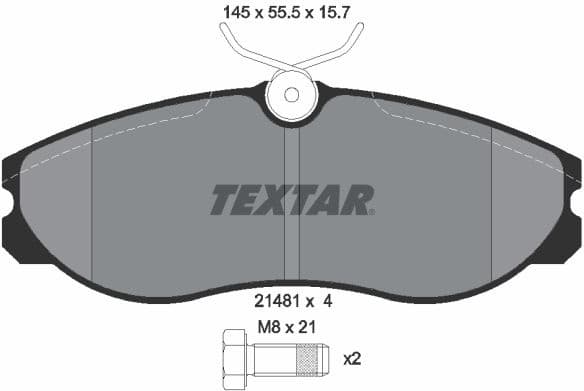 Brake Pad Set, disc brake 2148101