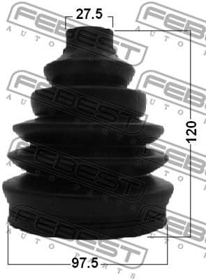 Bellow Kit, drive shaft 2717P-XC90F2 - image 2