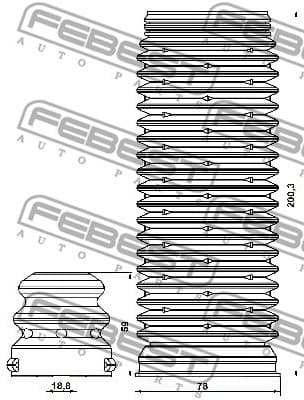 Dust Cover Kit, shock absorber VWSHB-GOLVIF-KIT - image 2