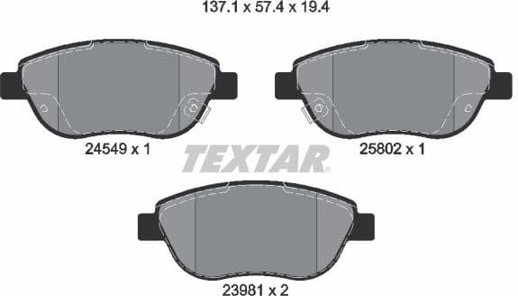 Brake Pad Set, disc brake Q+ 2454901