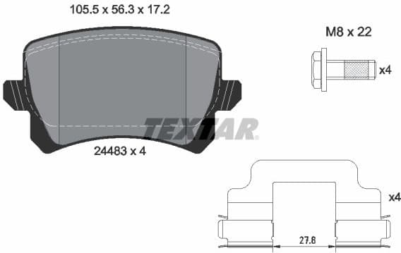 Brake Pad Set, disc brake Q+ 2448302