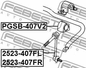 Mounting, stabiliser bar PGSB-407V2 - image 2