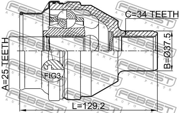 Joint Kit, drive shaft 1811-Z16RH - image 2