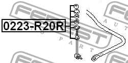 Link/Coupling Rod, stabiliser bar 0223-R20R - image 2