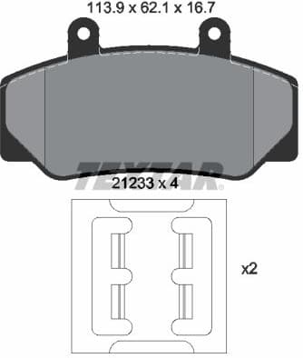 Brake Pad Set, disc brake 2123302