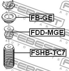 Rolling Bearing, suspension strut support mount FB-GE