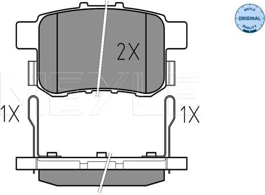 Brake Pad Set, disc brake MEYLE-ORIGINAL: True to OE. 025 244 3514/W