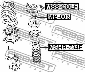 Rolling Bearing, suspension strut support mount MB-003 - image 2