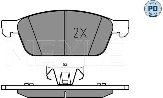 Brake Pad Set, disc brake MEYLE-PD: Advanced performance and design. 025 255 5518/PD