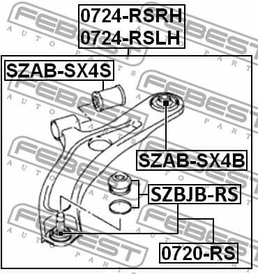 Mounting, control/trailing arm SZAB-SX4B - image 2