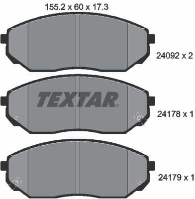 Brake Pad Set, disc brake 2409201