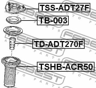 Suspension Strut Support Mount TSS-ADT27F - image 2
