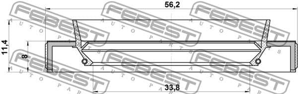 Shaft Seal, drive shaft 95HBY-35560811L - image 2