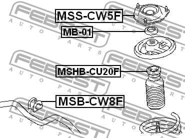 Suspension Strut Support Mount MSS-CW5F - image 2