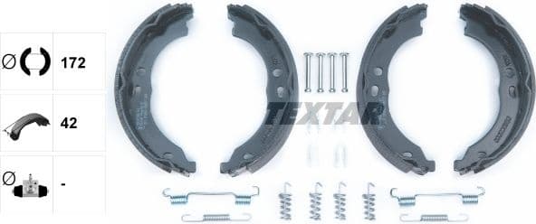 Brake Shoe Set, parking brake 91066700