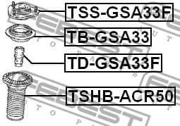 Rolling Bearing, suspension strut support mount TB-GSA33 - image 2
