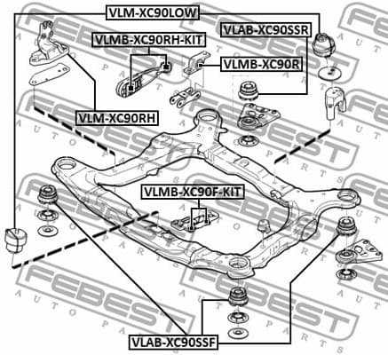 Bushing, axle beam VLAB-XC90SSR - image 2