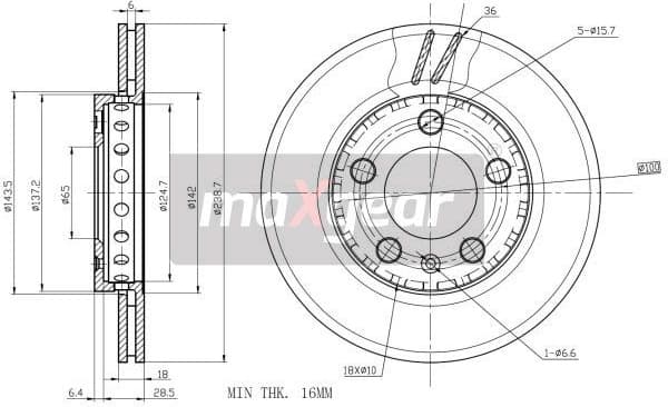 Brake Disc 19-0821 - image 2