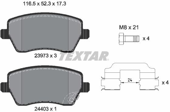 Brake Pad Set, disc brake Q+ 2397302