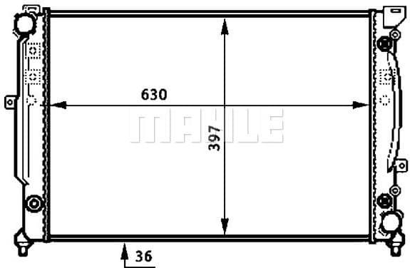 Radiator, engine cooling BEHR CR 648 000S - image 2