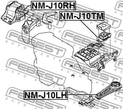 Mounting, engine NM-J10RH - image 2