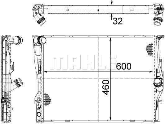 Radiator, engine cooling BEHR CR 1087 000S - image 2