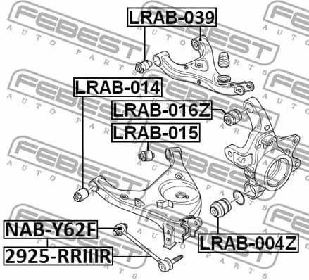 Mounting, control/trailing arm LRAB-016Z