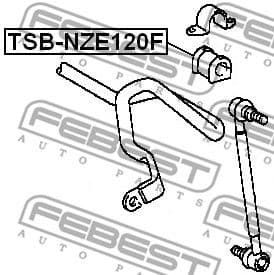 Mounting, stabiliser bar TSB-NZE120F - image 2