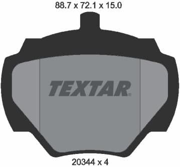 Brake Pad Set, disc brake 2034402