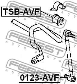 Mounting, stabiliser bar TSB-AVF - image 2