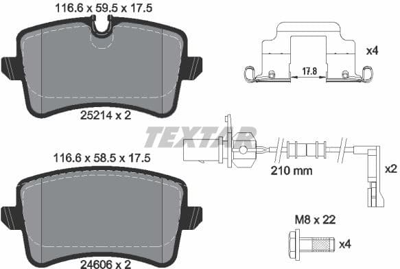 Brake Pad Set, disc brake Q+ 2521402