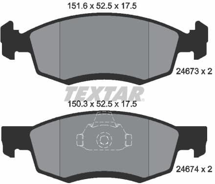 Brake Pad Set, disc brake Q+ 2467301