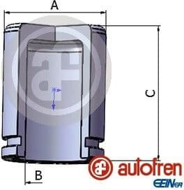 Piston, brake caliper D025453